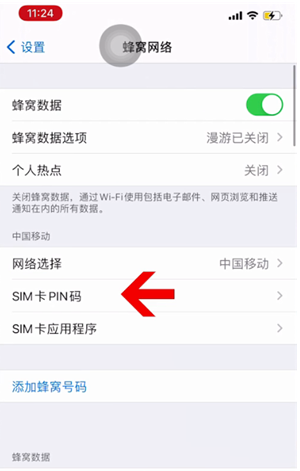 云梦苹果14维修网分享如何给iPhone14的SIM卡设置密码 