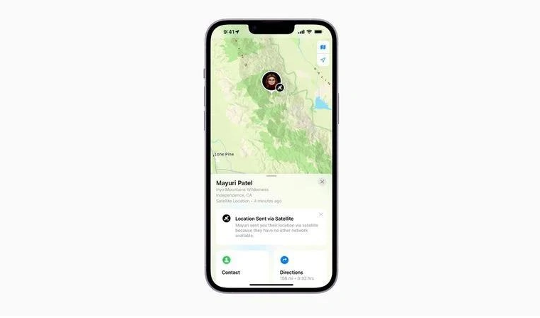 云梦苹果14维修分享iPhone14系列中 FindMy功能通过卫星分享位置方法教程 